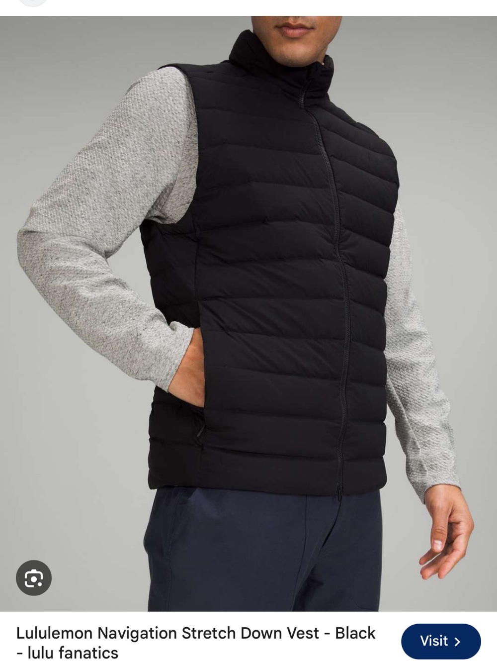 Lululemon Navigation Down Vest in Black